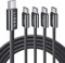 LISEN C to C Charger Cable Pack, 0.5M, 1M, 2M, 3M - 60W (3.1A) USB C to USB C Fast Charger for iPhone 15 Pro, Samsung S24, Pixel, Mi, iPad Air Pro, MacBook