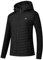 MoFiz Damen Fleecejacke Sweatjacke Hybridjacke Wanderjacke Atmungsaktiv Full Zip Jacke mit Reißverschlusstasche Schwarz XL