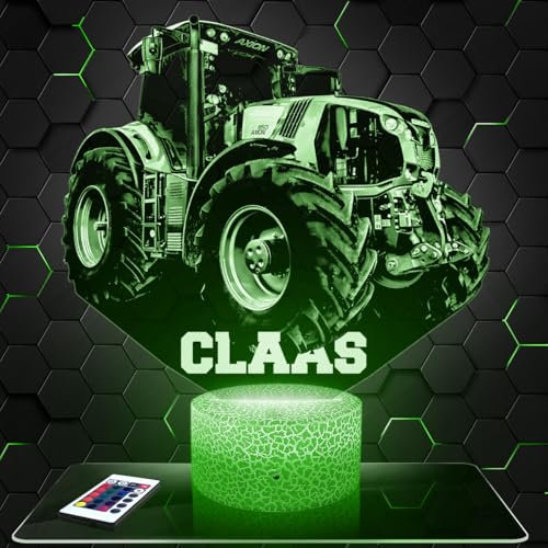 Lampephoto.fr Nachttischlampe Landwitschaftlicher Traktor Clas deko Sammlung Miniatur 1 32. Geschenkidee Mann objekt Traktor Clas Nachtlicht Erwachsene deko Zimmer. TOP