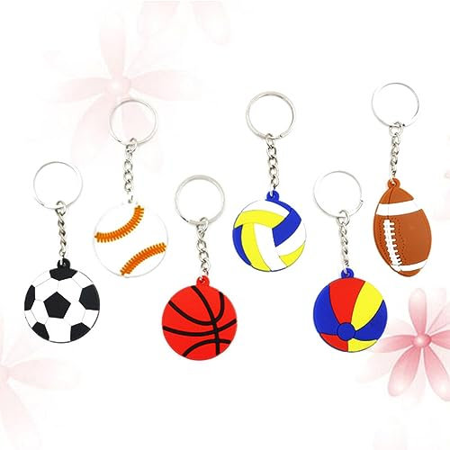 EXCEART 10st Schlüsselringe Für Jungen Sportdekor Schlüsselanhänger Für Basketball Stress-ball Schlüsselanhänger Schlüsselanhänger Sport Schlüsselanhänger Volleyball Fußball