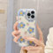 LIUJINCAN Compatible with iPhone 15 Pro Max Case - Lovely Pink Berry and Blue Painting Floral - Camera Lens Protection - Kawaii Slim Soft TPU Silicone Bumper Case for Women and Girls (15 Pro Max)