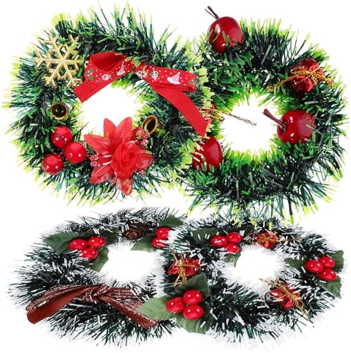 VALICLUD 8 STK Aufbewahrungsbox für Unbeleuchteter Weihnachtskranz Mini-Weihnachtsgirlande Mini-Weihnachtskranz tannengirlande tannenkranz türgirlande Haustür Dekorationen Kiefer Kerze
