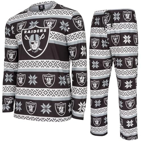 FOCO NFL Winter Xmas Pyjama Schlafanzug Las Vegas Raiders - L
