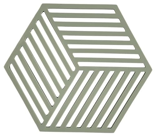 Zone Denmark Hexagon Topfuntersetzer Hitzebeständig, Silikon Untersetzer, Praktische und Dekorative Topf-Untersetzer, Spülmaschinenfest, 16 x 14 cm, Rosemary