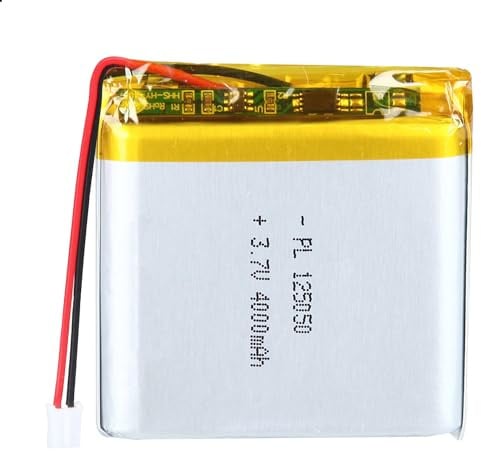 Batterie Li-Po lithium-ion 3,7 V 4000 mAh 125050 avec connecteur 2P pH avec grille de 2,0 mm