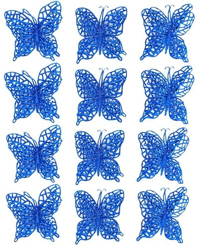 Lot de 12 mini décorations de Noël creuses pour décoration de Noël