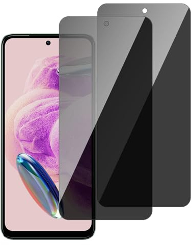 chejuza Privacy - Protector de pantalla para Xiaomi Redmi Note 12s [2 unidades], dureza 9H, cobertura completa anti espía de cristal templado, HD protección de pantalla