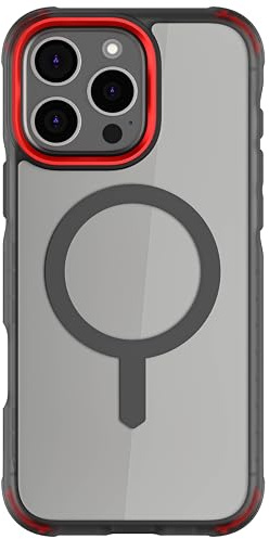 Ghostek Covert iPhone 16 Pro Max Case Clear - Compatible with Apple MagSafe, Silicone Fusion, Slim Fit Shockproof Phone Cover (6.9 Inch, Smoke)