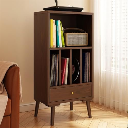 Étagère/Support De Rangement Pour Disques Vinyles En Bois Massif, Meuble De Rangement Pour Cd, Meuble Pour Gramophone, Petite Bibliothèque Sur Pied, Meuble Pour Magazines, Meuble D'Appoint Pour Salon