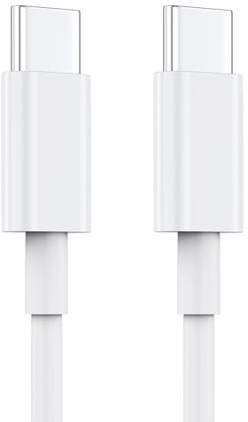 USB C to USB C Charger Cable (3ft/1m), USB 2.0 Type C Cable, Fast Charging Power for iPhone 15/15 Pro, MacBook Pro 2020, iPad Pro 2020, iPad Air 4, Galaxy S21, Pixel, Switch, LG, and More