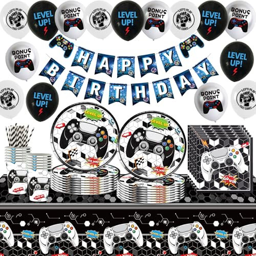 Videospiel Geburtstagsparty Partygeschirr Spielthema