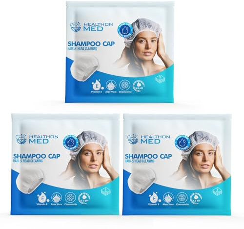 HEALTHONMED Shampoo Cap Rinse Free (Pack of 3)