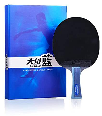 XSDAJSD Tischtennisschläger 8-Sterne, offensiver Ping-Pong-Schläger mit fortgeschrittener Geschwindigkeit, Kontrolle und Spin für Fortgeschrittene und Profis/Einzel-/Langer Griff
