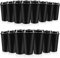 15 Pcs Reusable Plastic Coffee Cups, 470 ml Travel Mug with Lids, Leak Proof Spill Proof Plastic Tumblers Cups Coffee Mugs for Hot and Cold Drinks (Black)