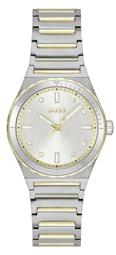 BOSS Uhr mit DREI-Zeiger-Quarzwerk für Damen Kollektion Candor Ladies Sport mit Zweifarbiges Edelstahlarmband - 1502790