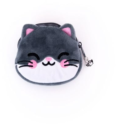 Porte-Monnaie avec Porte-clés, Mini carnet et Feuille d'autocollants – Chat