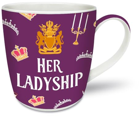 Smiling Faces MAKING SMILES SINCE 2001 New Bone China Mug, 330ml, White, Dishwasher Safe, Her Ladyship Theme, Gift-Boxed