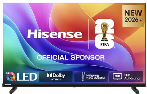Hisense 40A5DS Fernseher 40 Zoll, FHD, QLED, Smart TV, 60Hz, Hi-QLED Colour, Dolby Atmos, Game Mode, Noise Reduction, Hohe Kontraste, Share to TV, HDR10, VIDAA OS