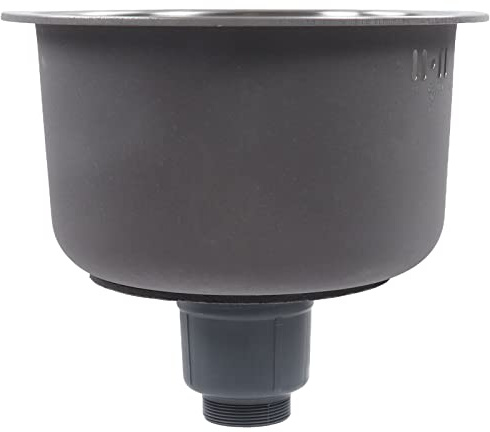 Karlak Mini Fregadero Redondo Fregadero de Cocina Redondo Pequeño de Barra Redonda 30 Cm Acero Inoxidable Montaje Doble Lavabo Profundo A Prueba Desbordamiento con Tu