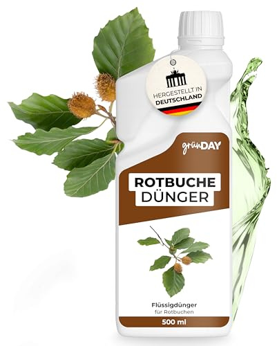 Rotbuchen-Dünger 500 ml – Flüssiger mineralischer NPK Dünger mit Surennährstoffen für Rotbuchen – Für Blattentwicklung & gleichmäßigen Austrieb – ergiebiges Konzentrat für mehrere Liter Gießwasser