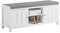 SoBuy® FSR35-W, White Storage Bench with 2 Doors & Removable Seat Cushion, Shoe Cabinet Shoe bench