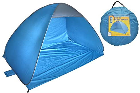 KandyToys Pop Up Beach Shelter Tent | 2-3 Person Automatic Sun Protection | 200 x 120cm