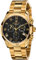 LOUIS XVI Athos Pour Femme 545 - Ø 38 mm - Armbanduhr Damen - Wasserdicht - Uhr mit Saphirglas - Armband Gold - Zifferblatt Schwarz - CH Quarzwerk