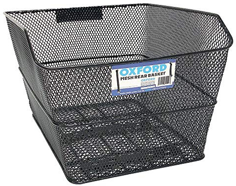 Oxford: Wire Rear Basket with fittings - Black - Black