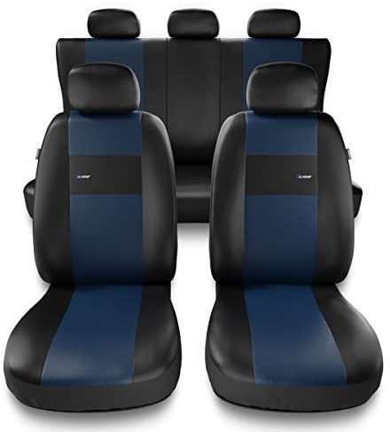 Mossa Coprisedili compatibili con Fiat Punto GRANDE, EVO, 2012 (2005-2018) - fodere sedili - set coprisedili auto universali - XL-BL