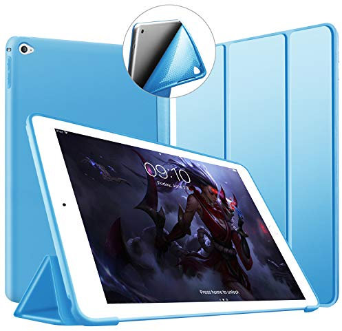 Cover iPad Mini 4, VAGHVEO Custodia Ultra Sottile e Leggere [Auto Svegliati/Sonno] con Morbido TPU Soft Bumper Smart Cover Case per Apple iPad 4 Mini Modelli A1538 / A1550, Azzurro