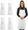 Ristohouse 5 Grembiuli da Cuoco Unisex con e senza Pettorina, 100% Cotone (Bianco 70x90 cm)
