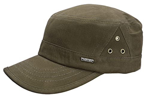 Leoodo Herren Damen Military Army Stil Cap aus Baumwolle verstellbare Sonnen Kappe für Wandern und Sport, Mütze Farbe 2020:Grün