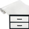 DecoMeister Vinilo Adhesivo Imitación de Cuero Blanco Papel para Muebles Autoadhesivo Lámina Decorativa para Forrar Pelicula para Cocina Pared Armario En Rollo 90 x 100 cm por Metros