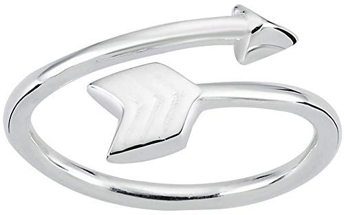 Vinani Design Ring Amor Pfeil rund glänzend gedreht 925 Sterling Silber Größe 58 (18.5) 2RAF58
