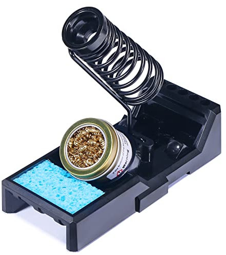 YIHUA Premium Soldering Iron Holder with Brass Wool, Cleaning Sponge and Solder Tip Slots