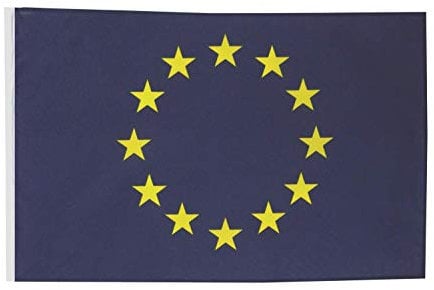 FlagSuperstore© European Union EU Boat Flag 18 X 12 - Treehouses Caravans - Sleeved 45cm x 30cm - Country