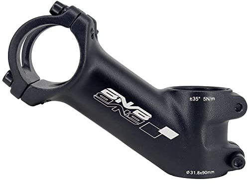 BNVB 31.8mm 35 Degree Bike Stem Aluminum Alloy Bicycle Handlebar Riser Stem for 1.25'' Diameter Most MTB Road Bike Handlebar (90mm).
