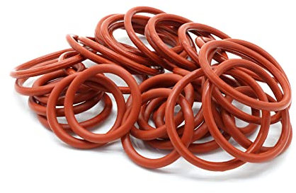 10pcs VMQ rotes Silikon O Ring CS 5 mm Dicke Nahrungsmittelqualität wasserdichte Waschmaschinen isolierte Runde O -Formdichtung Dichtung,ID 40mm OD 50mm