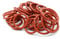 10pcs VMQ rotes Silikon O Ring CS 5 mm Dicke Nahrungsmittelqualität wasserdichte Waschmaschinen isolierte Runde O -Formdichtung Dichtung,ID 40mm OD 50mm
