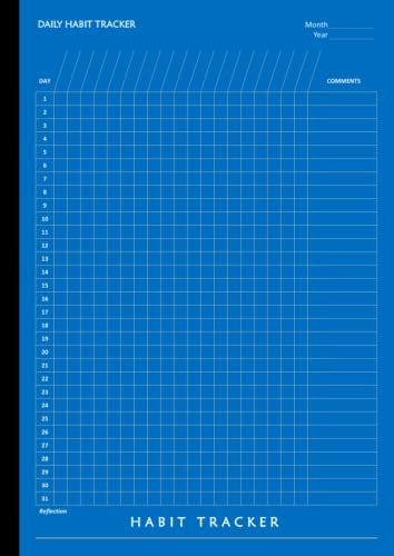 Habit Tracker: Daily Habit Tracker Journal/Notepad/Notebook with Notes Section | A4 Size, Undated | Habit Tracker Planner Pad | A Habit Tracker Log ... You Want to Form or Break & Routines - Blue
