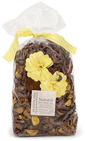 Sac de pot-pourri parfumé pour décoration d'intérieur, parfums de limoncello, d'agrumes et de zeste de citron | Décoration de vase et de bol (jaune)