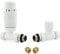 Hot Flow | Cascade Modern Straight TRV Thermostatic Radiator Valve 10mm Compression (White)
