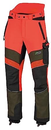 PSS Schnittschutzhose X-Treme Breeze Neonrot/Grün Gr. 98 schlank und groß