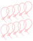 sourcing map Reusable Zip Ties, 6 Inch Silicone Ties Bag Clips, All-Purpose Silicone Ties, Cable Ties, Bread Tie, Household Twist Ties, Reusable Twist Ties (Light Pink Pack of 20)