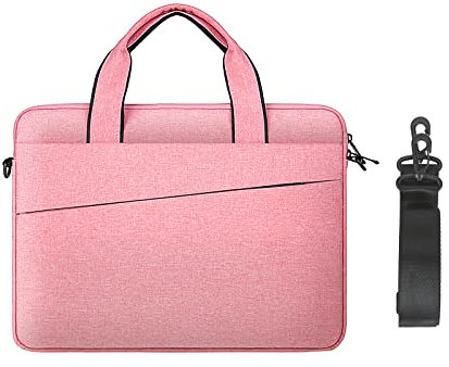 JOOEER 14 Pollici Borsa Laptop Sleeve per 14 Pollici Macbook Pro M1 M2 M3 M4 Laptop Computer, Borsa Portatile Protettiva in Poliestere Portatile Custodia a Tracolla per Laptop con Maniglia, Rosa