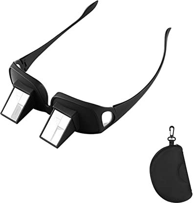Faule Brille HD Horizontale Brille Lazy Reader Prisma-Brille im Bett Liegend Fernsehen 90 Grad Brechung Lesebrille mit Glaslinsen Damen Herren Lazy-Brille Brechung-Brille für Handy Tablette Fernsehen
