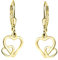 SOFIA MILANI - Damen Ohrringe 925 Silber - vergoldet/golden - Doppeltes Herz Ohrhänger - E2243