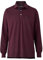 THE SAVILE ROW COMPANY LONDON Men's Classic Fit Cotton Pique Long Sleeve Polo Shirt - Burgundy - 3XL