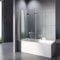 Duschwand für Badewanne, Duschwand 140x140cm Badewannenaufsatz Duschwand 3-teilig Faltbar Duschabtrennung Badewanne mit 6mm NANO ESG-Glas