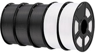 3D-Druckerzubehör 5 kg PETG-Filament 1,75 mm for 3D-Druckerfilamente, durchscheinende 3D-Druckmaterialien, Vakuumbeutelverpackung(3BK 2WT PETG)